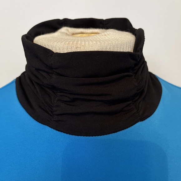 SUSAN GRAVER Women’s XS Active Top Polyester Spandex Blue Black - Picture 3 of 8